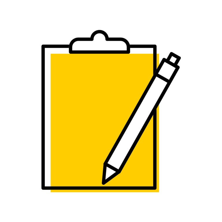 clip board and pencil