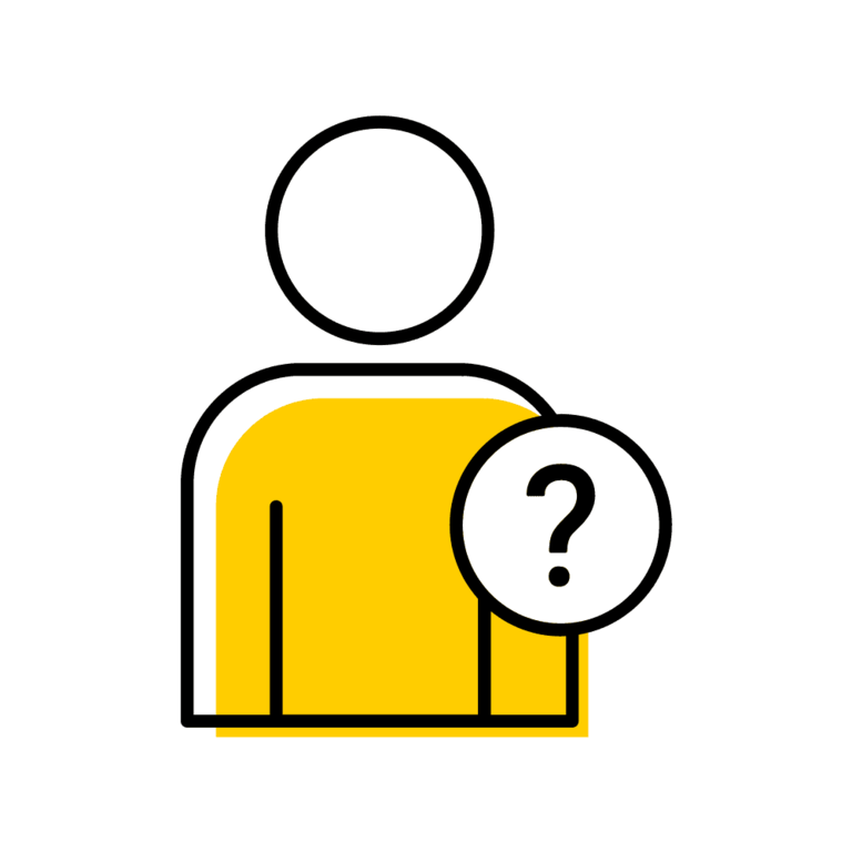 graphic of a person with a question mark over it